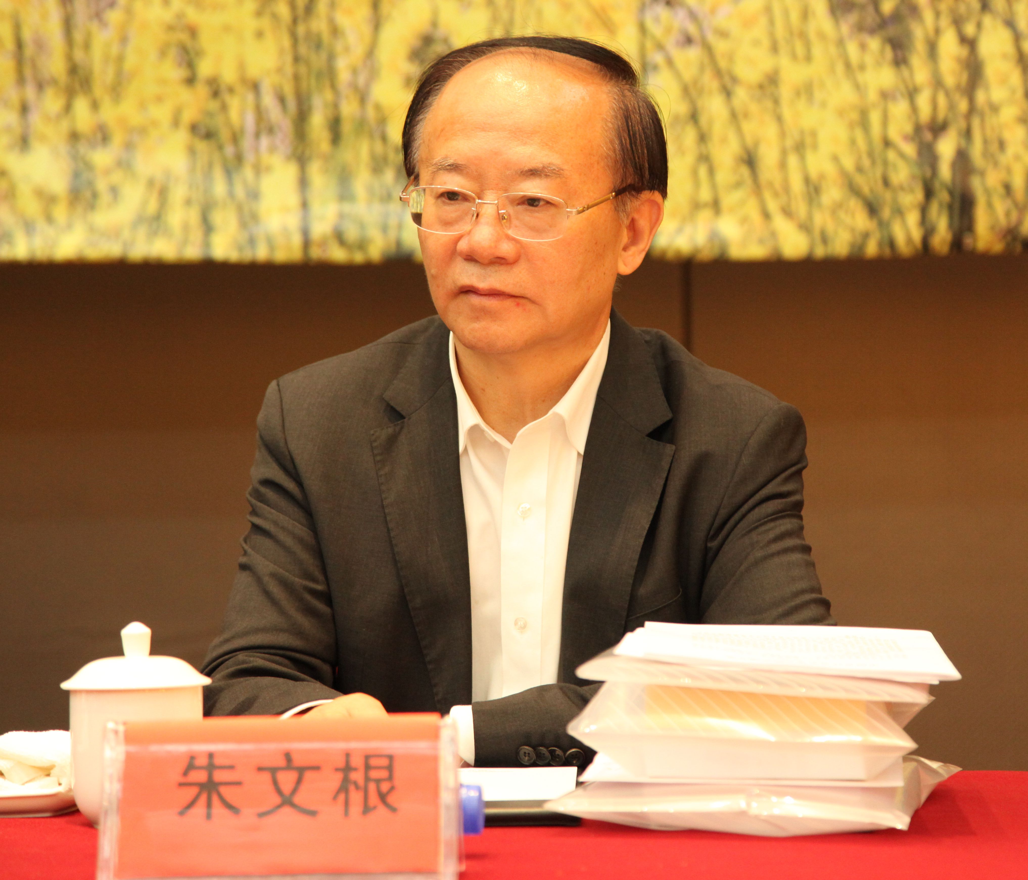朱文根出席会议