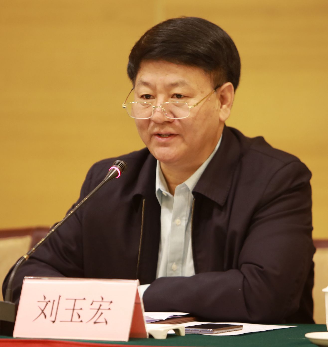 刘玉宏主持会议并讲话