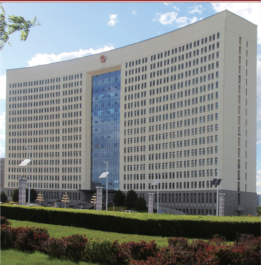 图为内蒙古自治区地方志办公室所在的自治区党政综合办公大楼